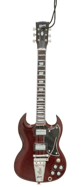 AXE HEAVEN 6" Gibson 1964 SG Standard Cherry Guitar Holiday Ornament