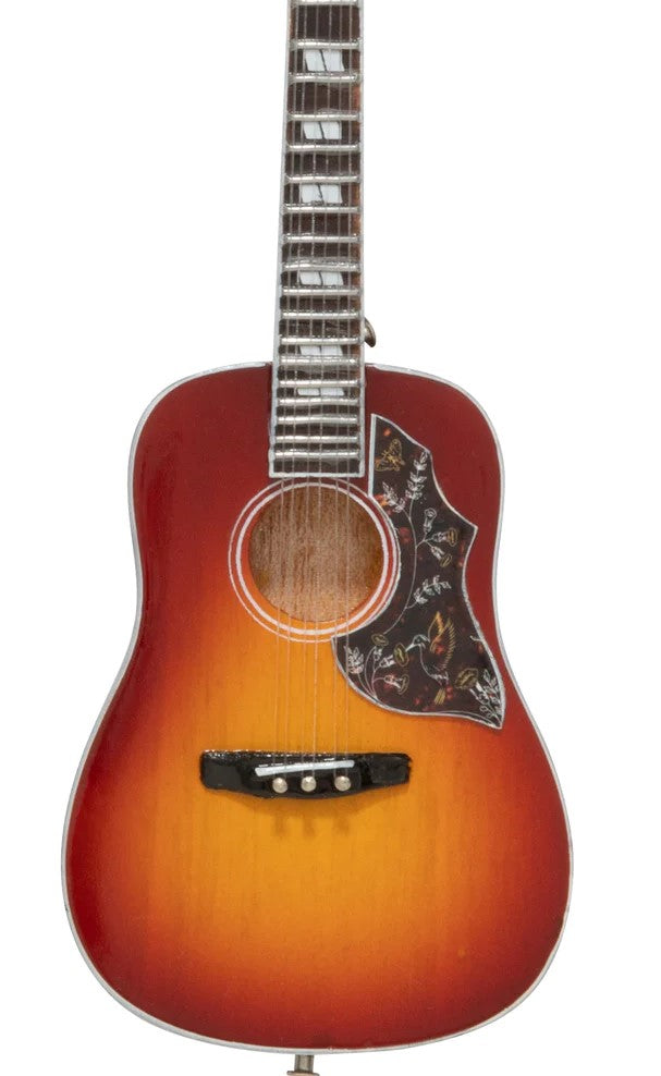 AXE HEAVEN 6" Gibson Hummingbird Vintage Cherry Sunburst Ornament