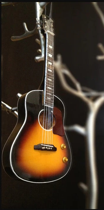 AXE HEAVEN Sunburst Acoustic Guitar Holiday Ornament Mini Replica Collectible