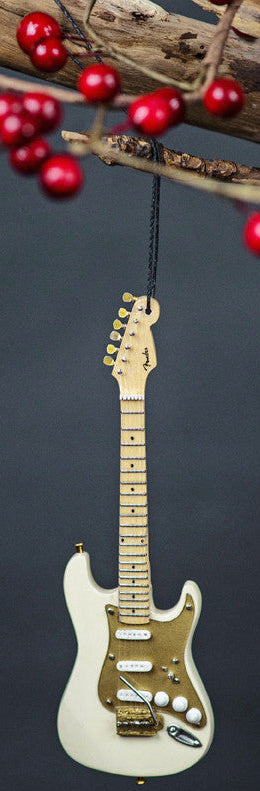 AXE HEAVEN Fender 6” Select ‘50s Stratocaster Guitar Holiday Ornament - Cream