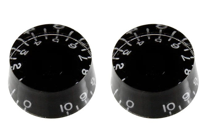 Allparts PK-0130-L23 Vintage Style Speed Knobs Left-Handed - Set of 2 - Black