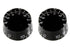 Allparts PK-0130-L23 Vintage Style Speed Knobs Left-Handed - Set of 2 - Black