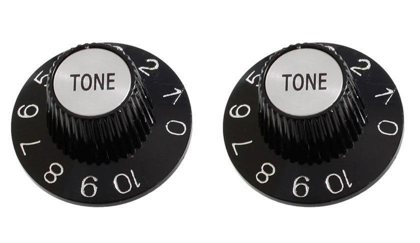 Allparts PK-3242-023 Set of 2 Witch Hat Tone Knobs (Black)