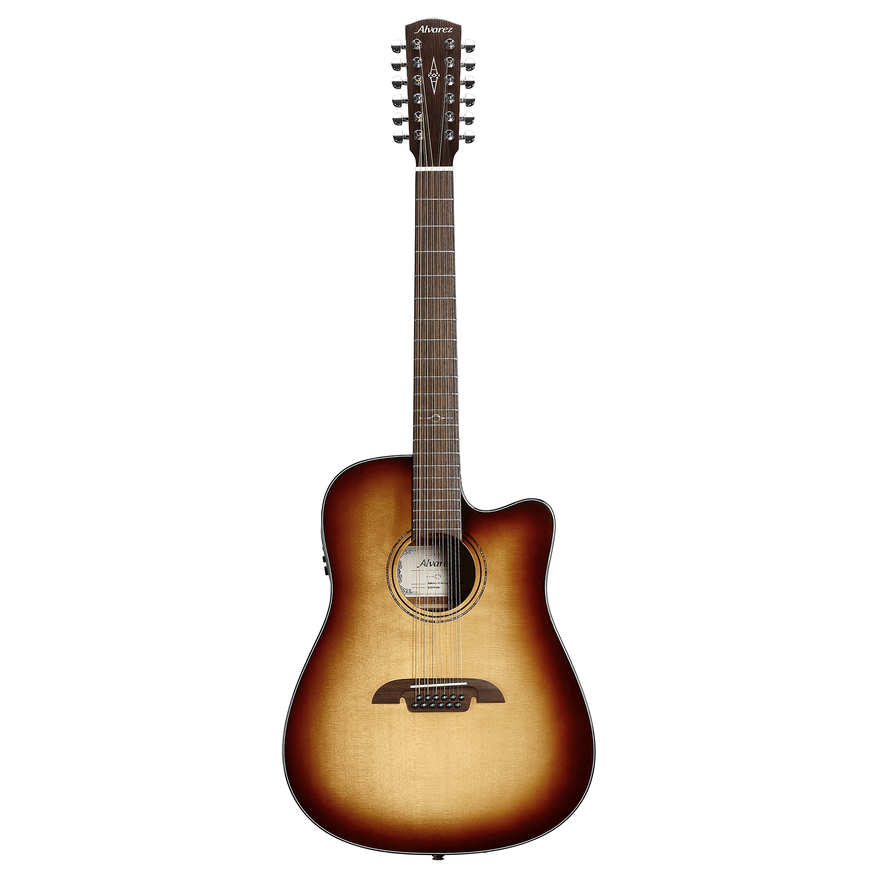 Alvarez Guitars AD60CE Artist 12 String Dreadnought Acoustic/Electric Guitar - Shadow Burst