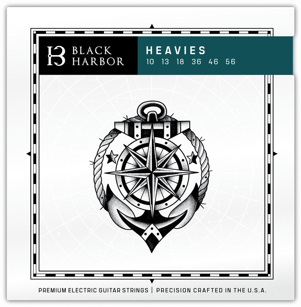 Black Harbor Heavies Nickel-Iron Guitar Strings Gauge 10–56