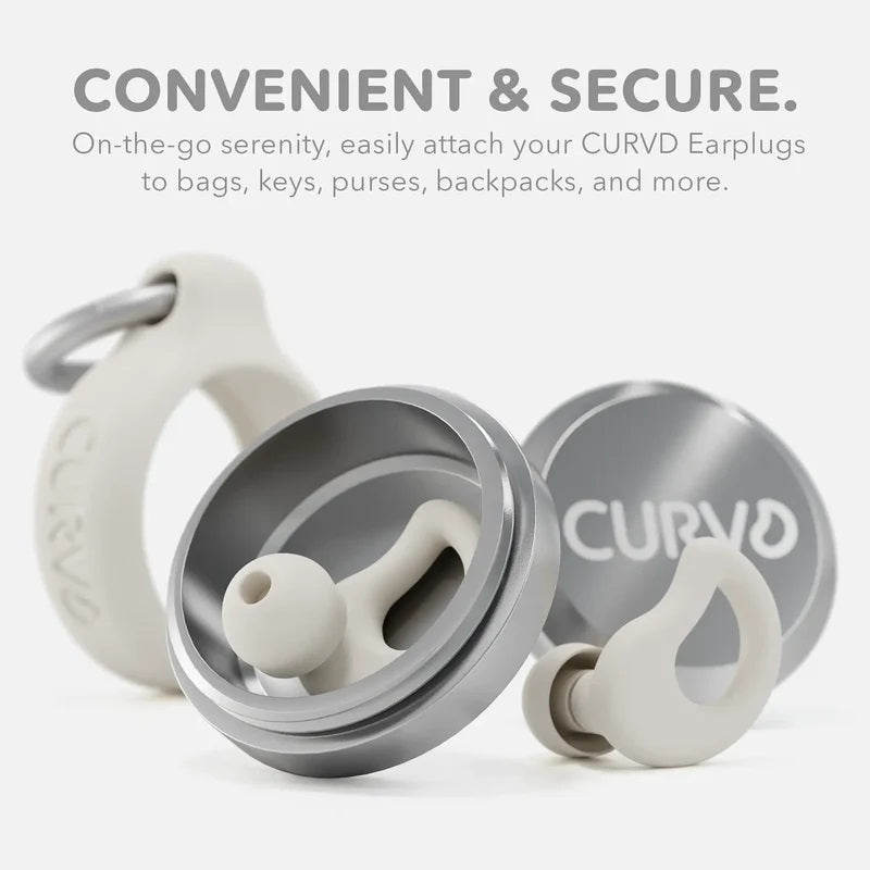 Decibullz CURVD Everyday Earplugs + Case Clip - Honey