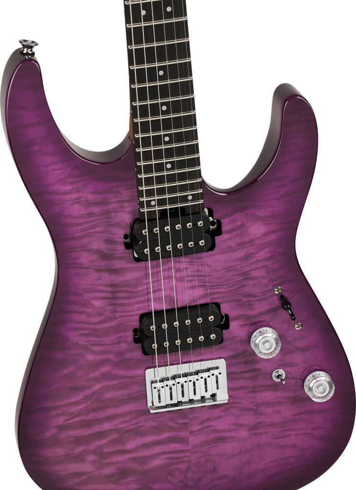 Charvel Pro-Mod Plus Dinky DK24 HH HT E QM - Violet Radiance