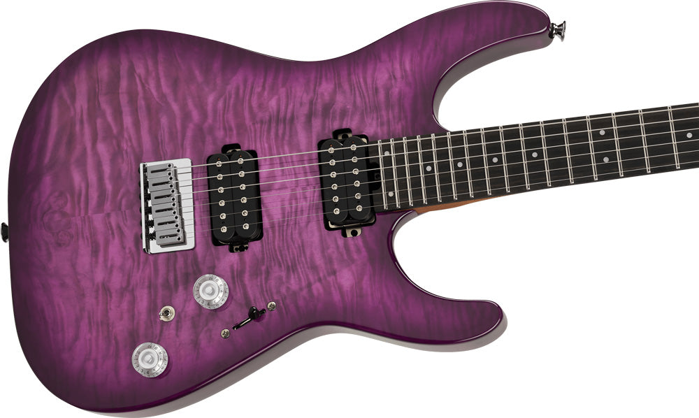 Charvel Pro-Mod Plus Dinky DK24 HH HT E QM - Violet Radiance