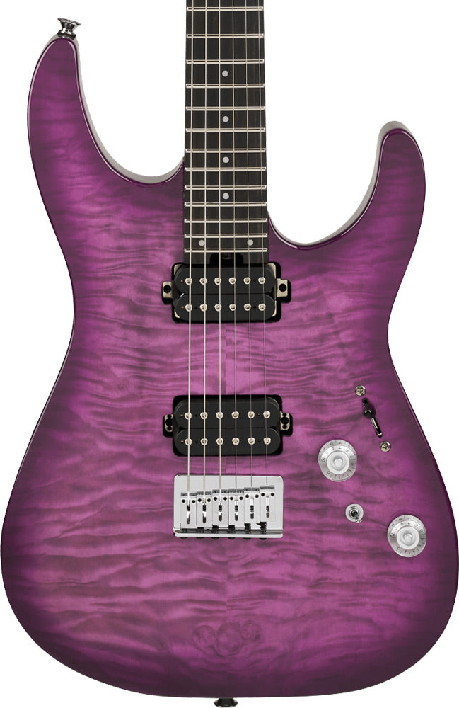 Charvel Pro-Mod Plus Dinky DK24 HH HT E QM - Violet Radiance