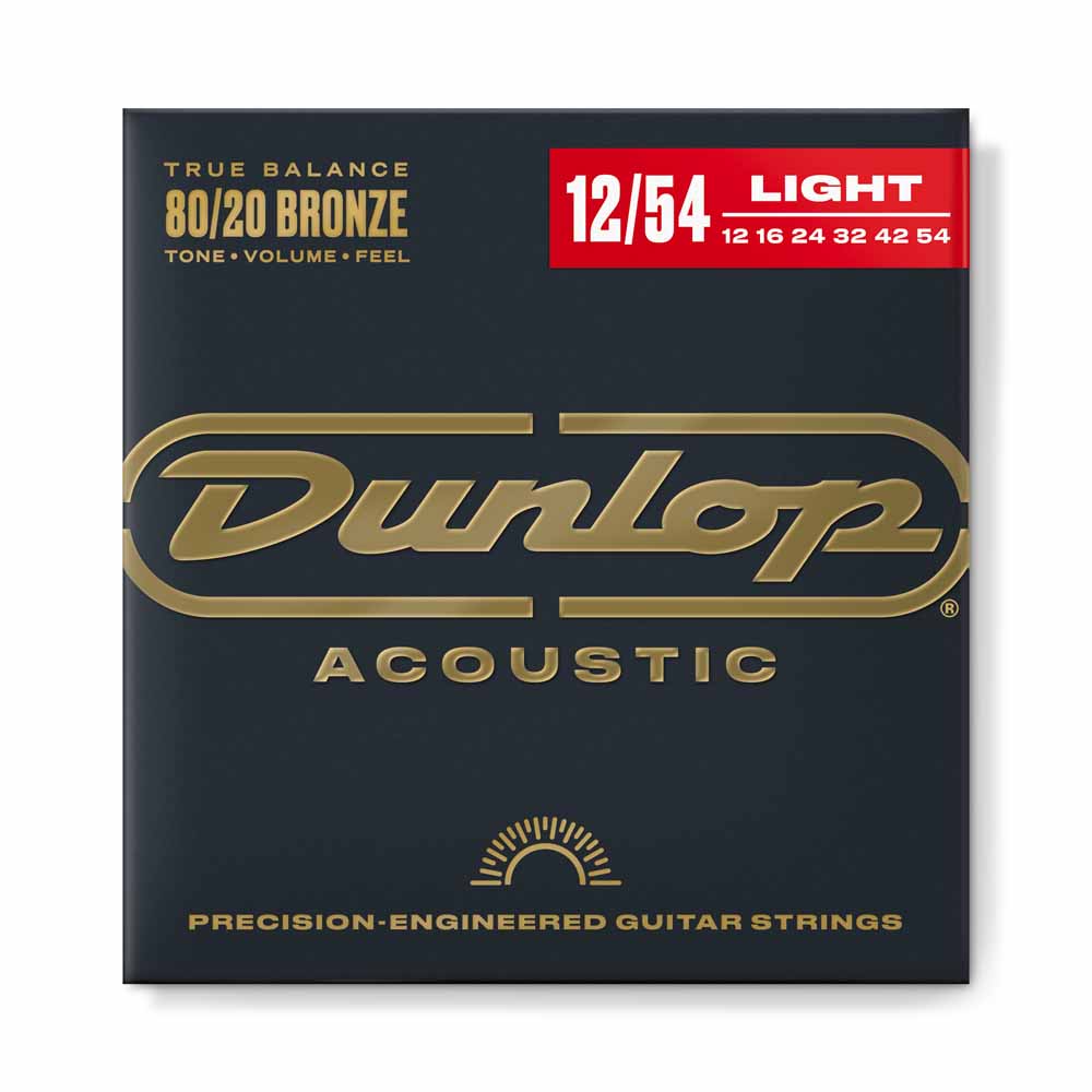 Dunlop DAB1254 80/20 Bronze Acoustic Guitar Strings 12-54