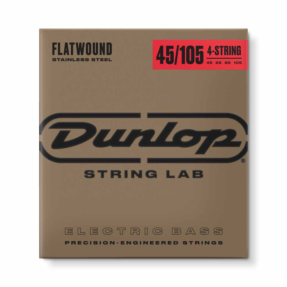 Dunlop Flatwound Bass Guitar Strings, Medium 45-105