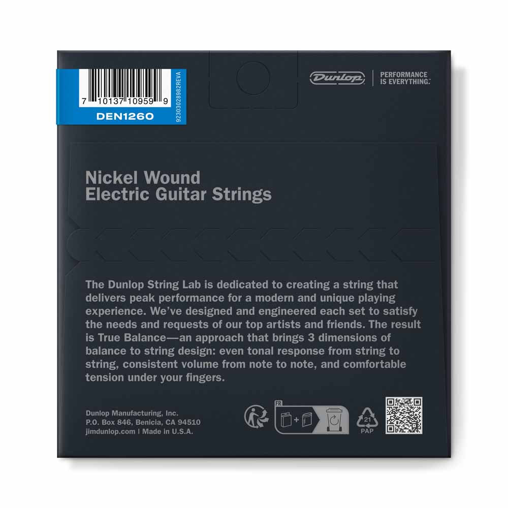 Dunlop Electric Guitar Strings Electric Nickel Performance - 12/60