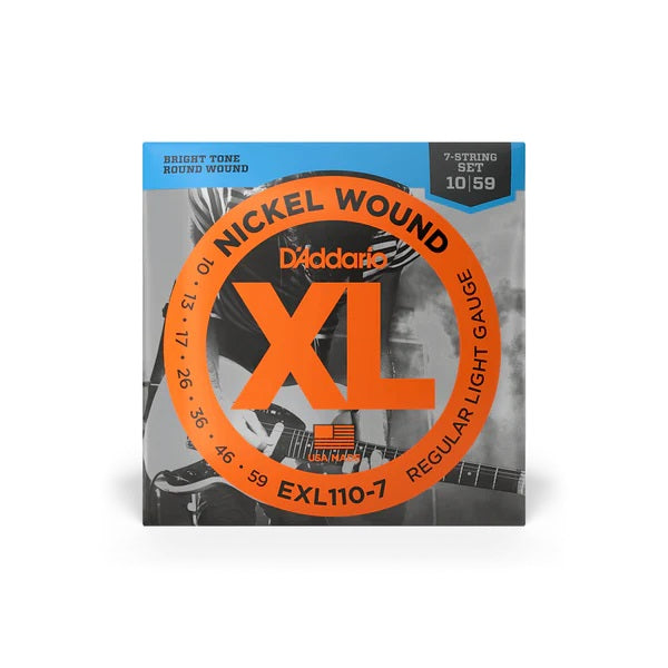 D'Addario EXL110-7 Regular Light 7-String Electric Guitar String Set, 10-59