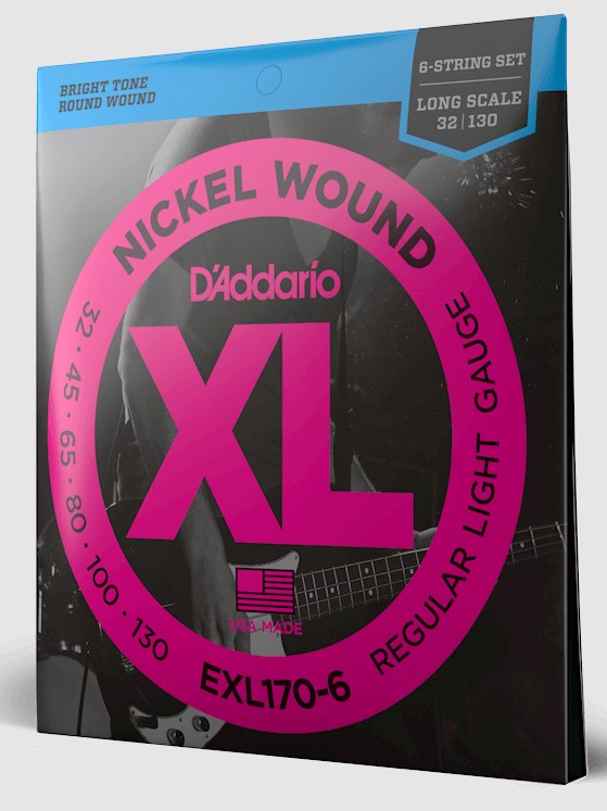 D'Addario EXL170-6 32-130 Bass String Set