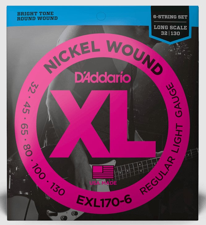 D'Addario EXL170-6 32-130 Bass String Set