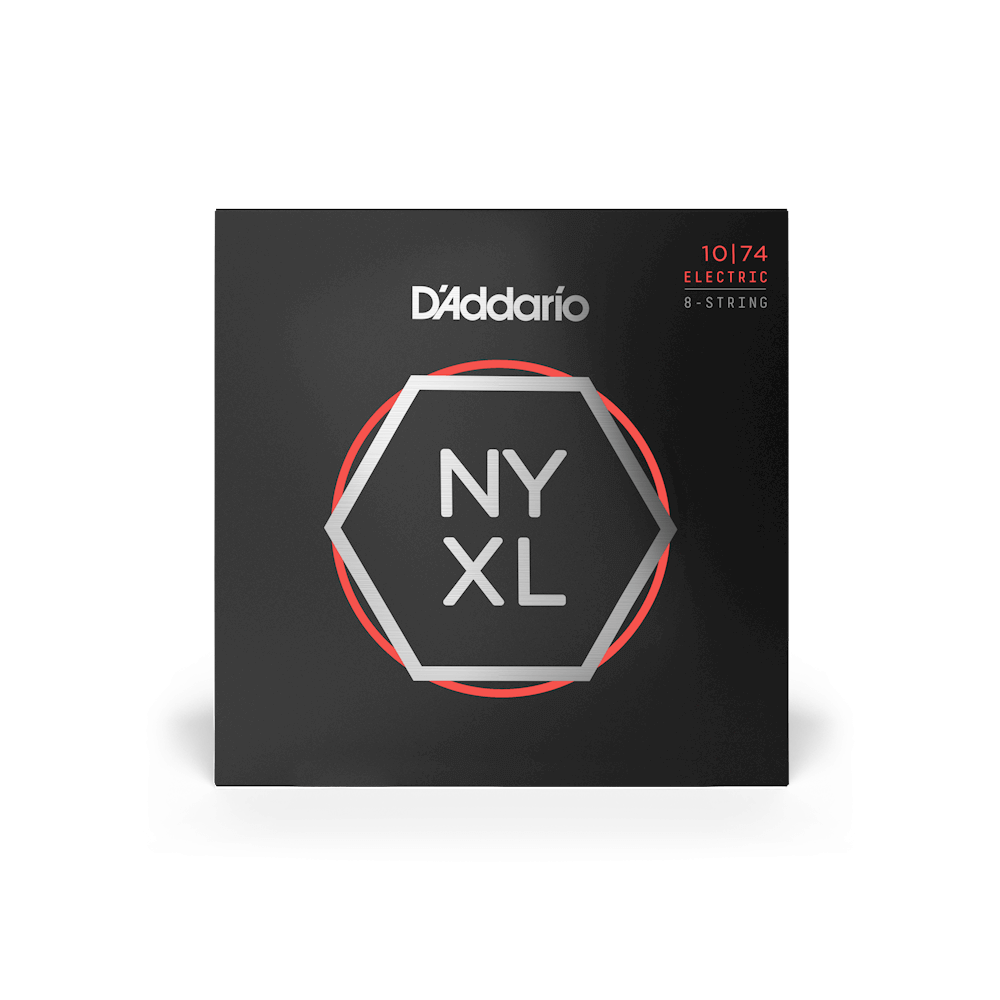 D'Addario NYXL1074 Light Top / Heavy Bottom, 8-StringElectric Guitar Strings, 10-74