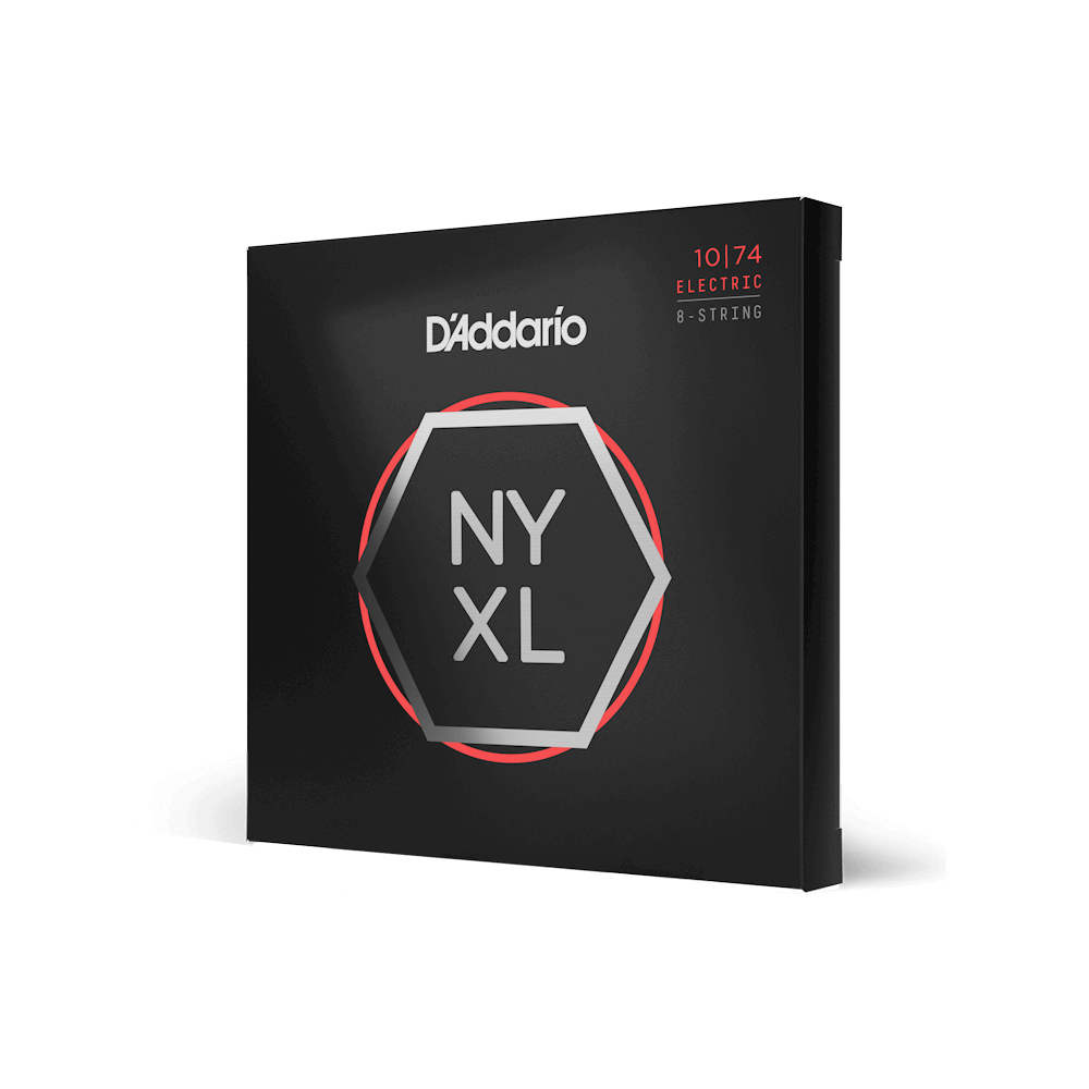 D'Addario NYXL1074 Light Top / Heavy Bottom, 8-StringElectric Guitar Strings, 10-74