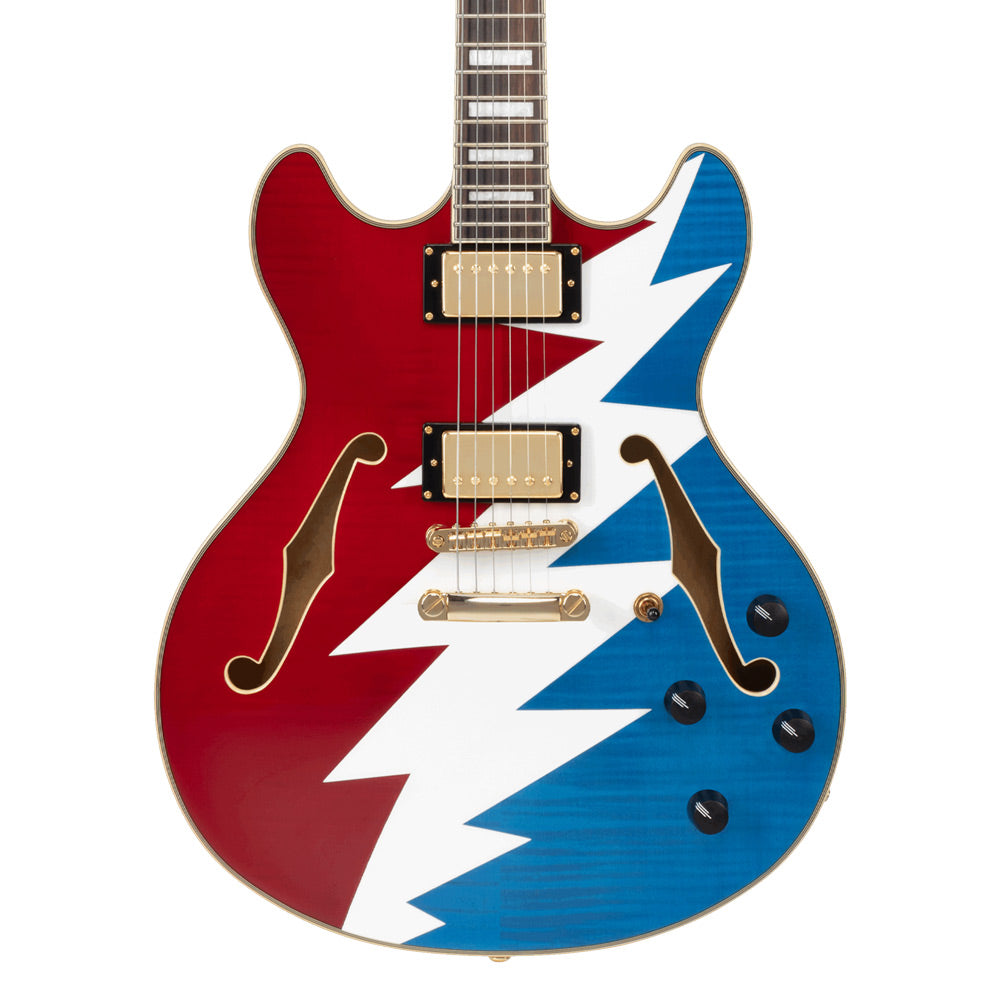 D'Angelico Guitars Premier Grateful Dead DC Semi-Hollow Electric Guitar