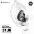Decibullz Custom Molded Earplugs 31dB NRR PLG1-BLK