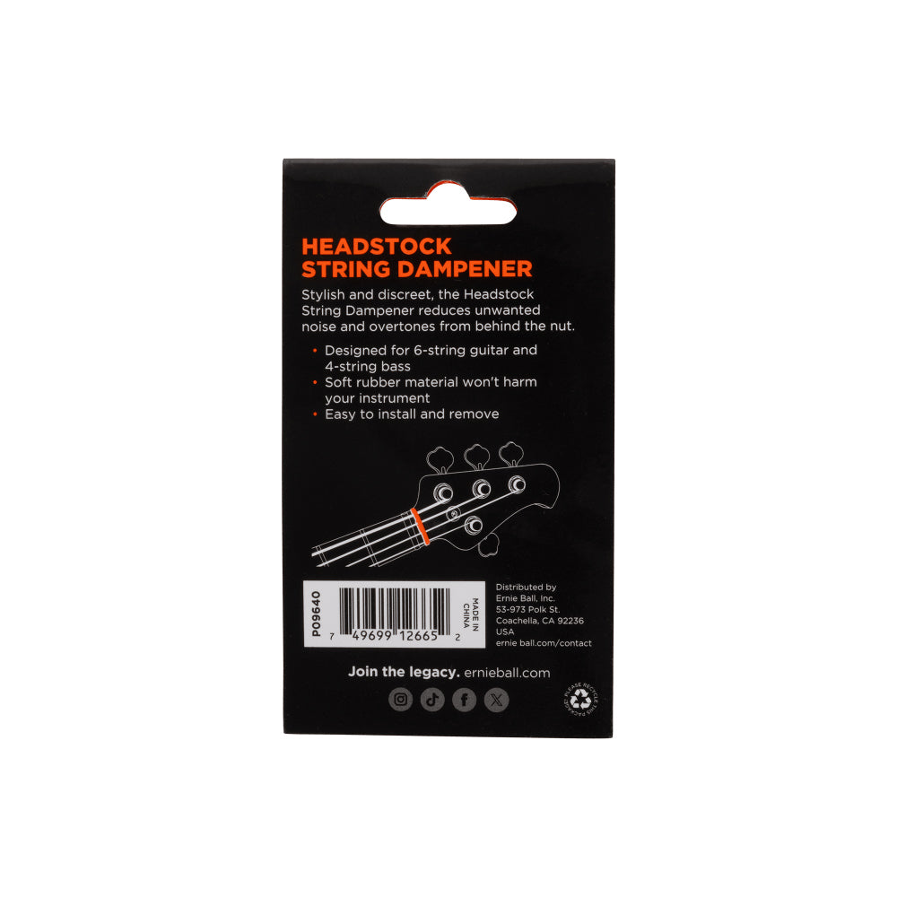 Ernie Ball String Dampener - Guitar Headstock