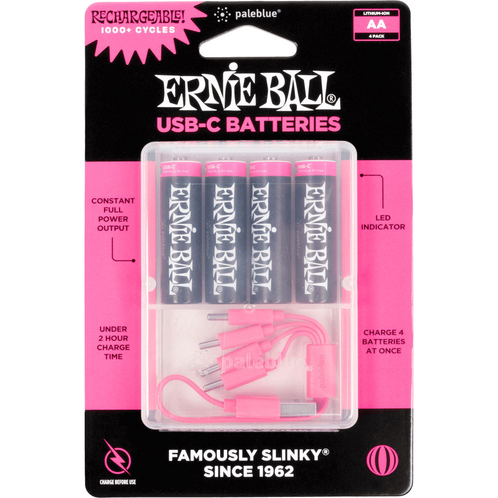 Ernie Ball USB-C Rechargeable Battery AA - 4 pk