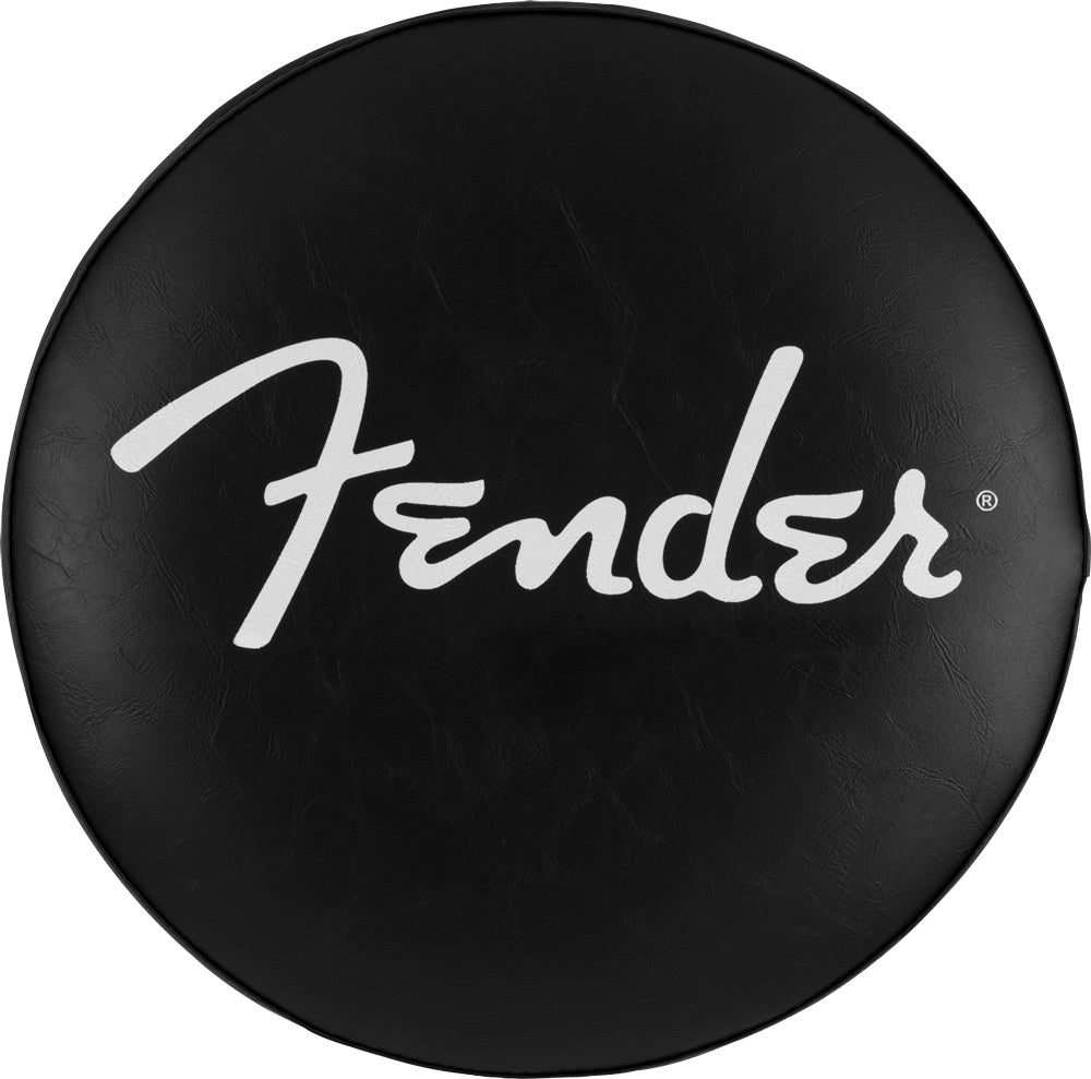 Fender Spaghetti Logo Pick Pouch Barstool, Black/Chrome, 24"