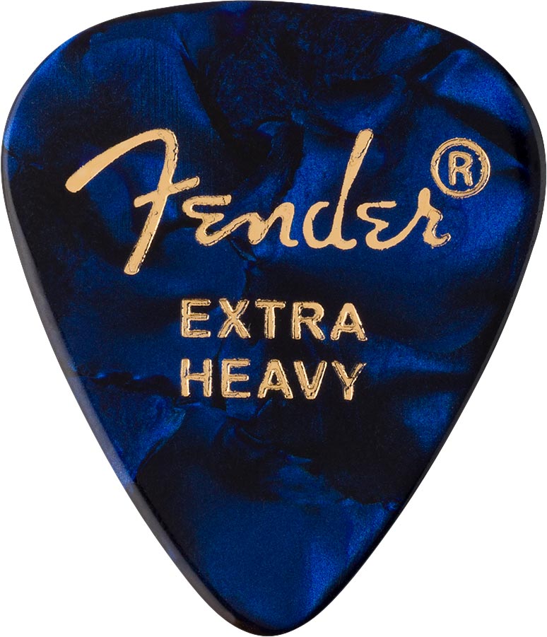 Fender 351 Shape Premium Picks Blue Moto Extra Heavy 12ct