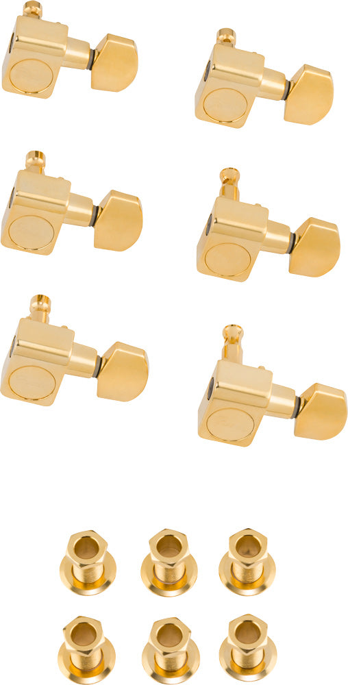 Fender American Pro Staggered Stratocaster/Telecaster Tuning Machine Set (Gold) (6)