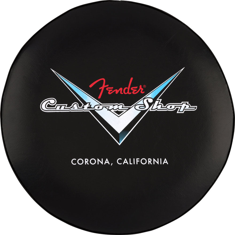 Fender Custom Shop Chevron Logo Barstool, Black/Chrome, 30"
