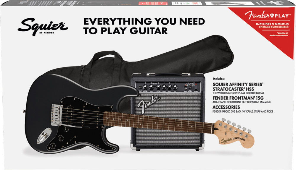 Squier Affinity Series Stratocaster HSS Pack - Charcoal Frost Metallic