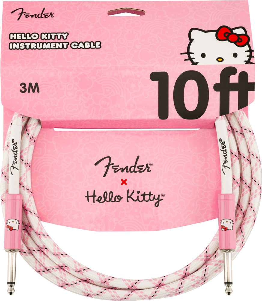 Fender Hello Kitty Woven White 10ft Instrument Cable