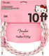 Fender Hello Kitty Woven White 10ft Instrument Cable