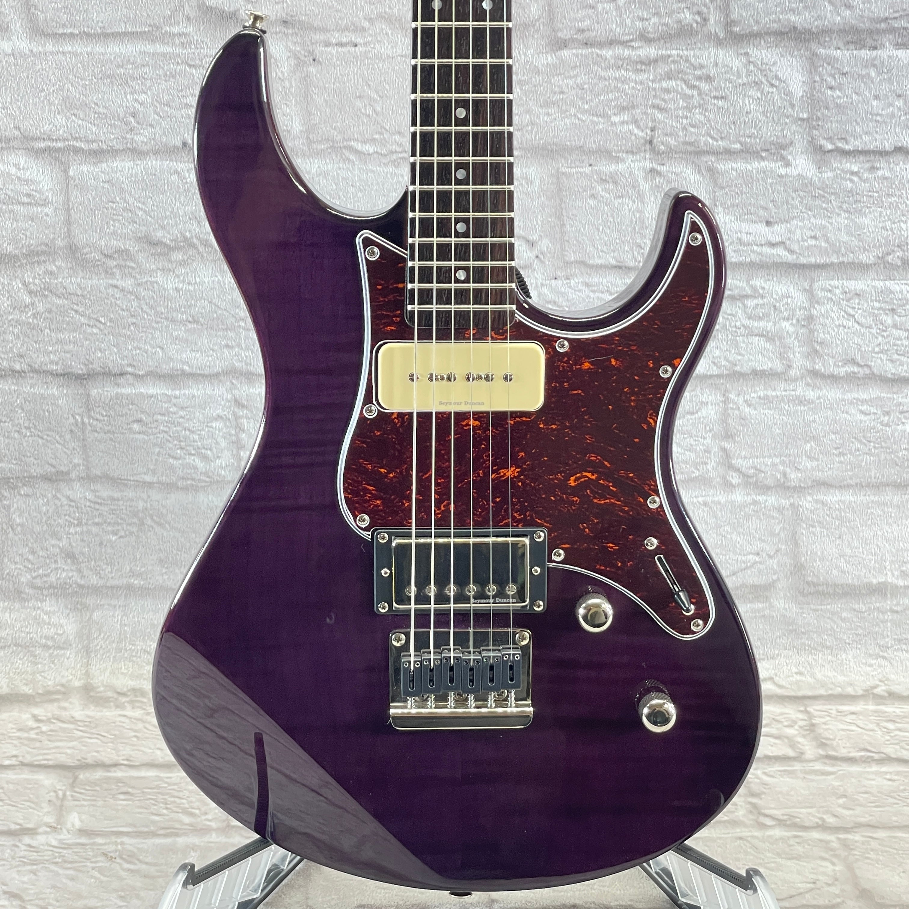 Yamaha PAC611HFM TP Pacifica Electric Guitar - Transparent Purple