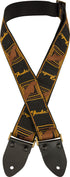 Fender Legacy Vintage Monogram 2" Guitar Strap - Black/Yellow & Brown