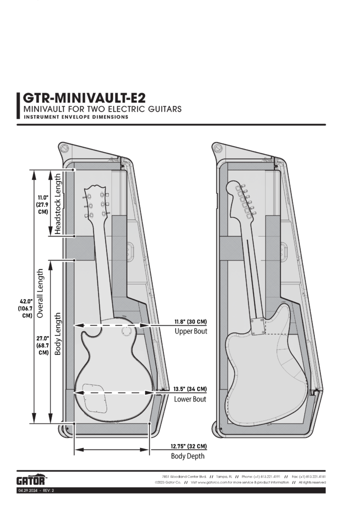 Gator Minivault For 2 Electric Guitars