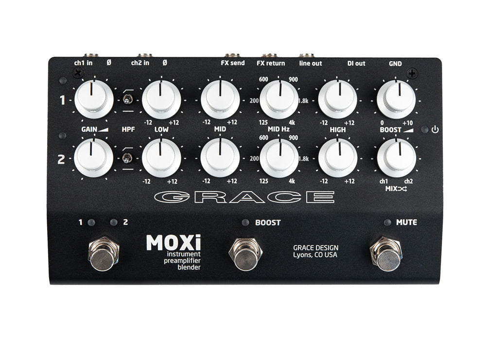 Grace Design Moxi Studio Quality 2 Channel Instrument Preamp, EQ & DI
