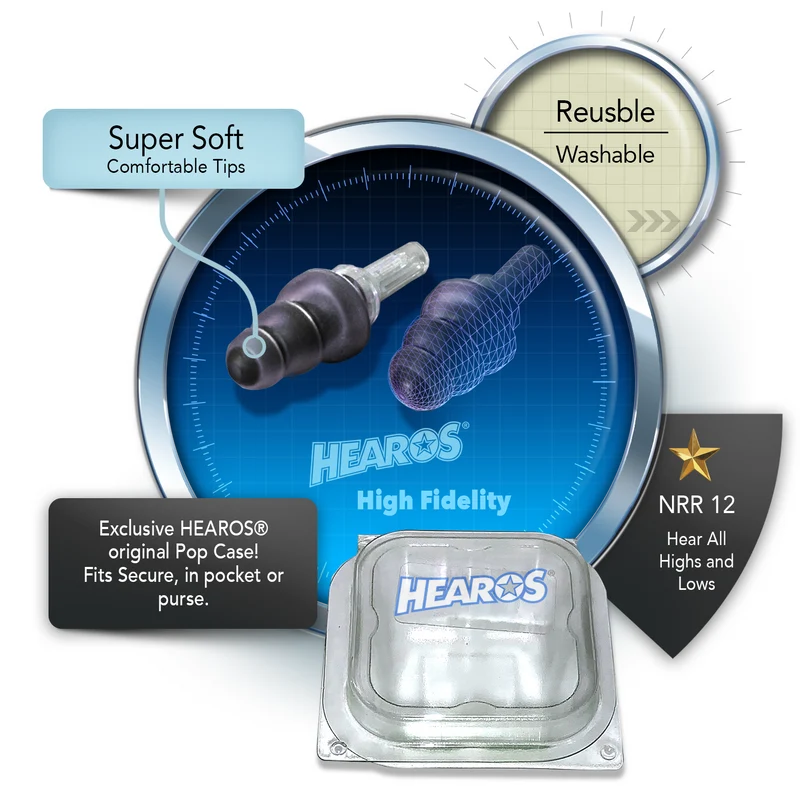 Hearos 311 High Fidelity-Series (Musician's) Earplugs, Small, 1 Pair