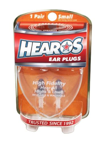 Hearos 311 High Fidelity-Series (Musician's) Earplugs, Small, 1 Pair