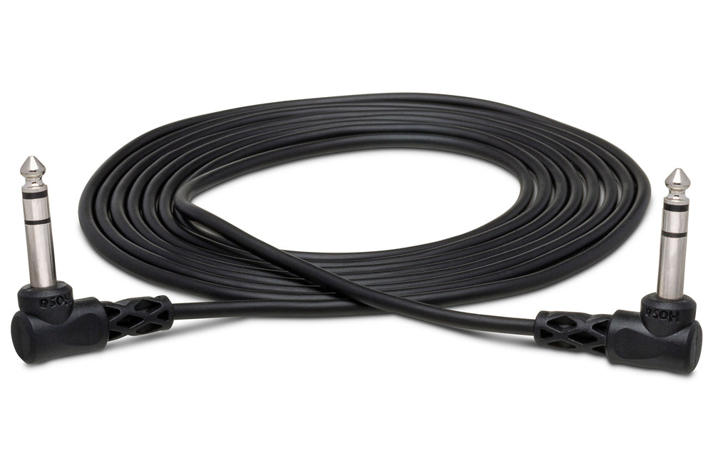 Hosa Balanced Interconnect (1/4 in Right Angle TRS to 1/4 in Right Angle TRS - 10FT)