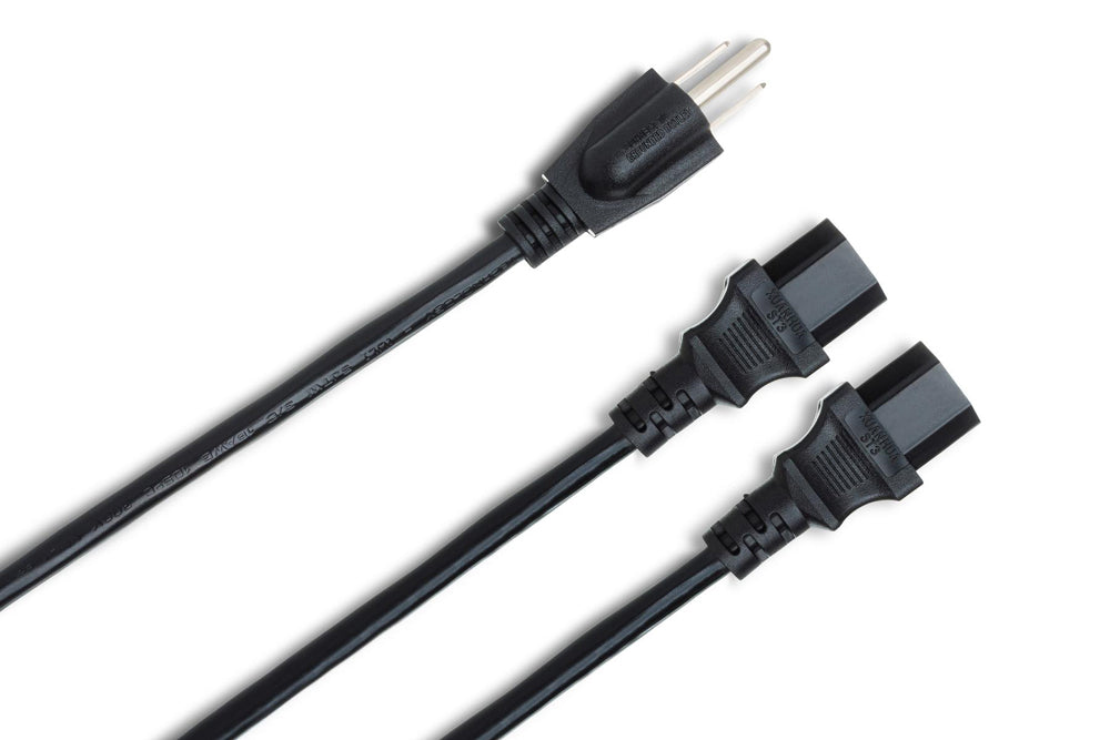 Hosa Power Y Cable Dual IEC C13 to NEMA 5-15P