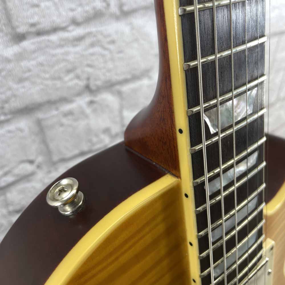 Used: Epiphone Les Paul Standard Electric Guitar - Gold Trans