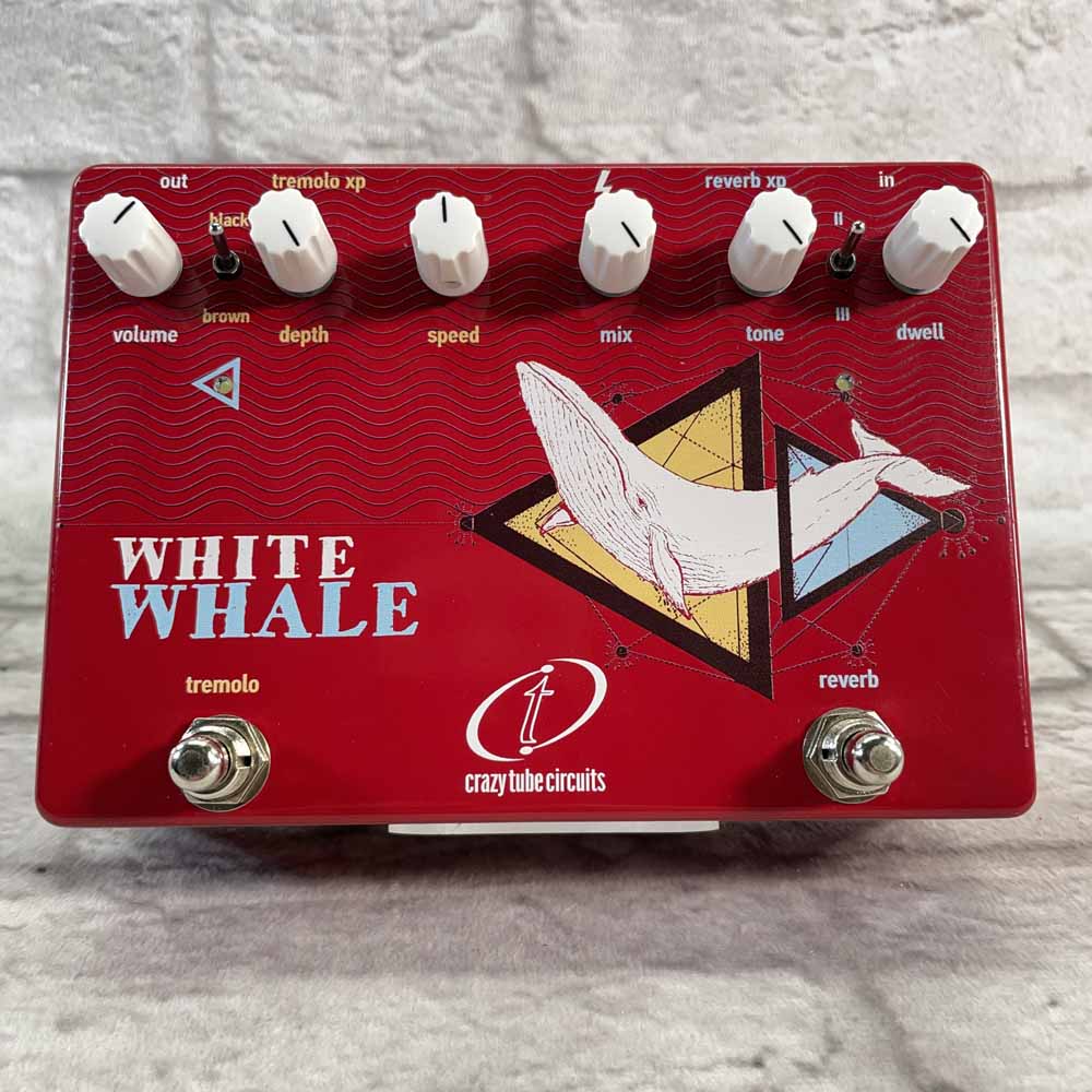 Used:  Crazy Tube Circuits White Whale Analog Spring Reverb / Tremolo Pedal