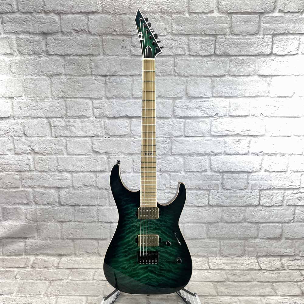 Used:  ESP E-II M-II Electric Guitar - Black Turquoise