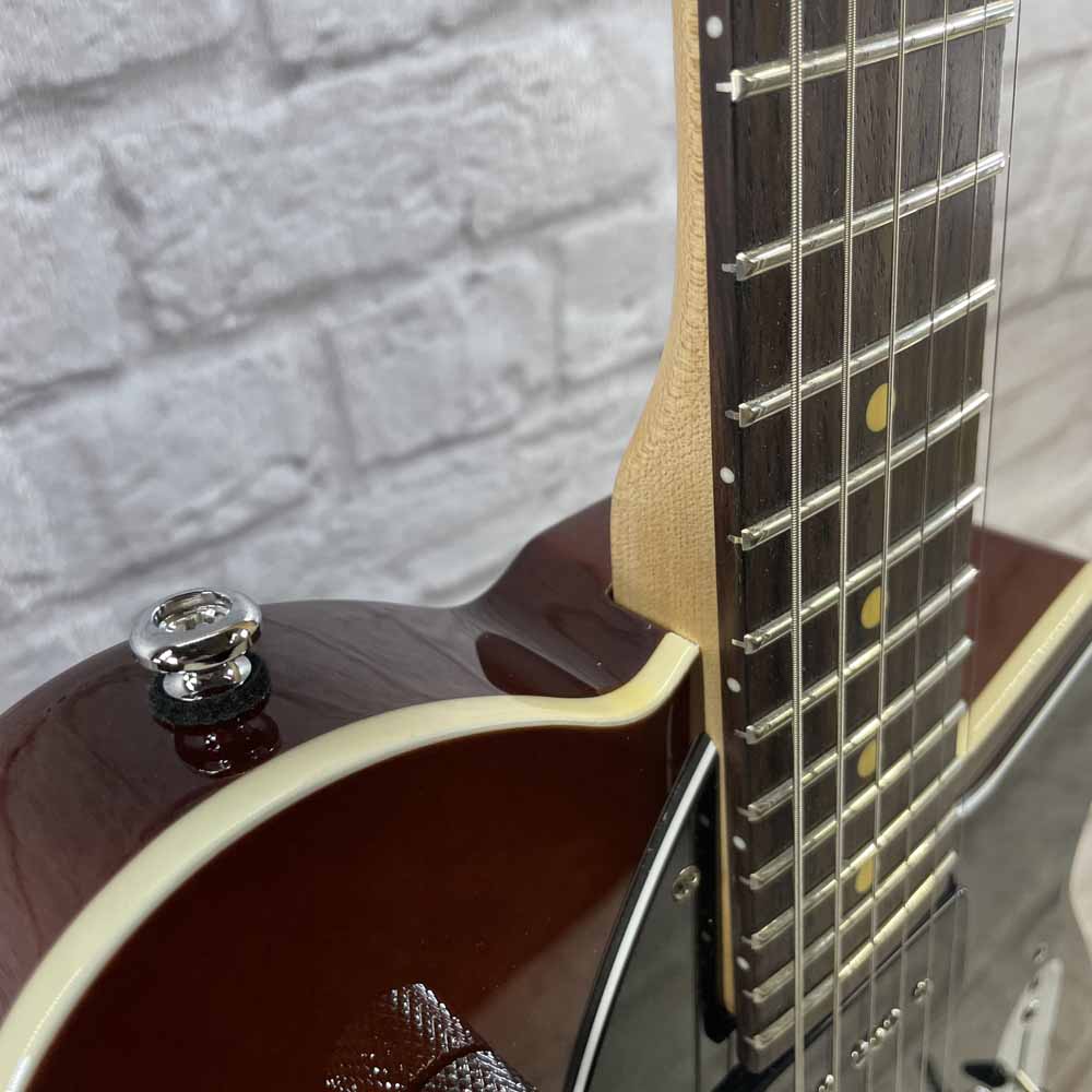 DEMO - Flipside Music Exclusive Reverend Guitars Double Agent OG Violin Brown,  Rosewood Stop Tail