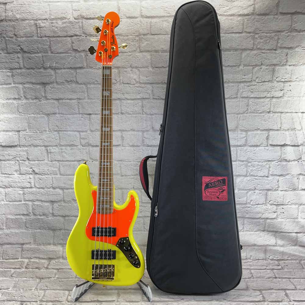 Used:   Fender MonoNeon 5 String Jazz Bass Guitar