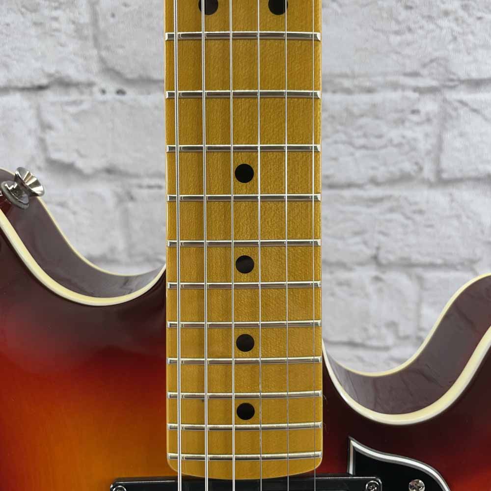 Used:  Fender Modern Player Starcaster Guitar - Aged Cherry Burst