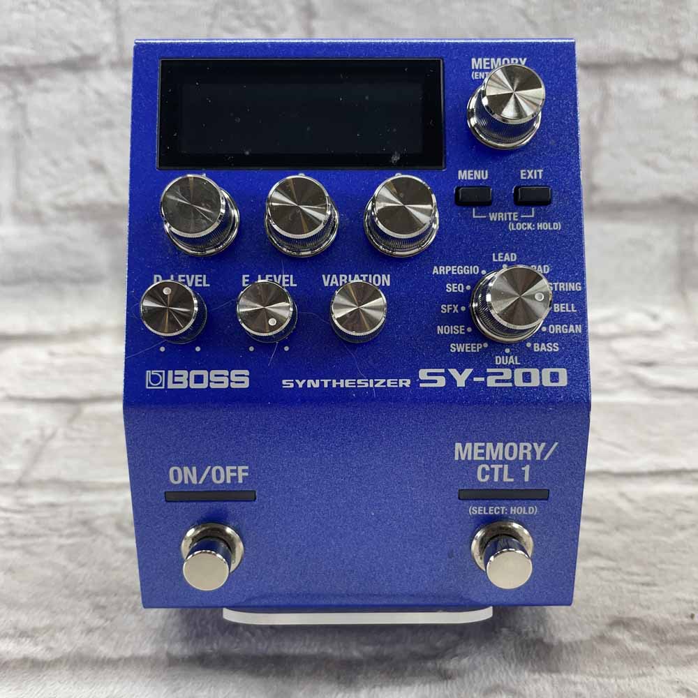 Used:  Boss SY-200 Synthesizer Pedal