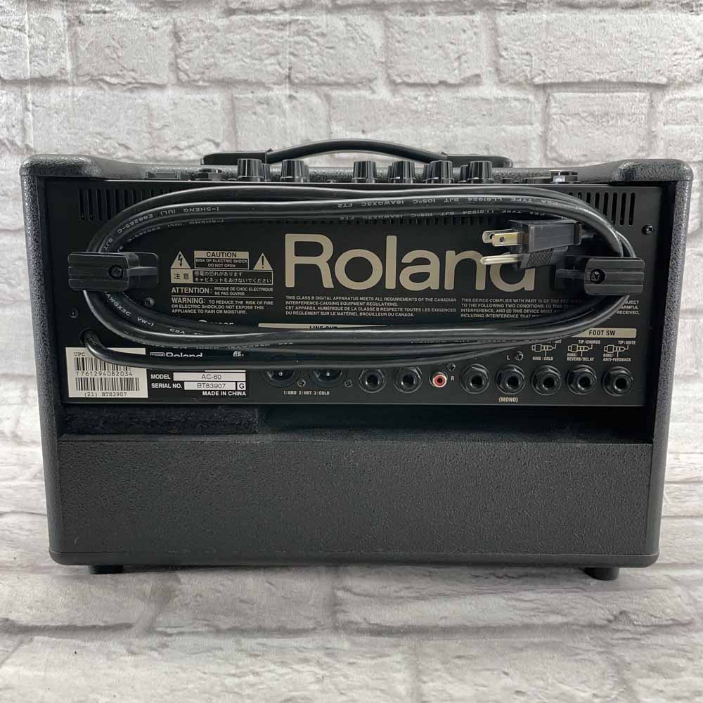 Used:  Roland AC-60 Acoustic Chorus 2-Channel 60-Watt Acoustic Guitar Combo Amp