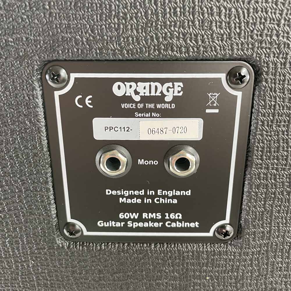 Used:  Orange PPC112 60-Watt 1x12" Guitar Speaker Cabinet