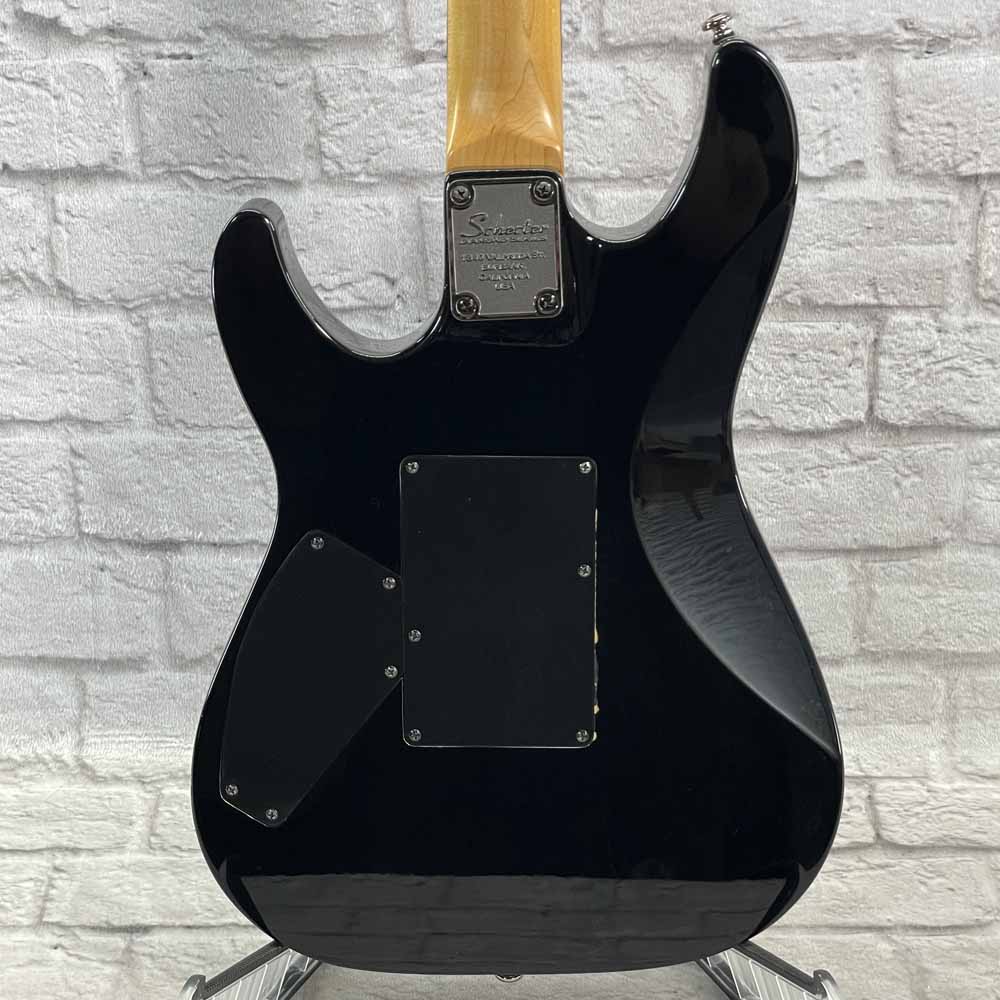 Used:  Schecter Diamond Series Sunset Deluxe Electric Guitar - Black